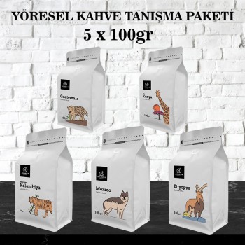 Atlantik Yöresel Kahve Tanışma Paketi 5x100gr